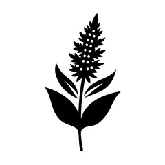 astilbe flower icon, astilbe flower line art - simple line art of astilbe flower, perfect for astilbe flower logos and icons