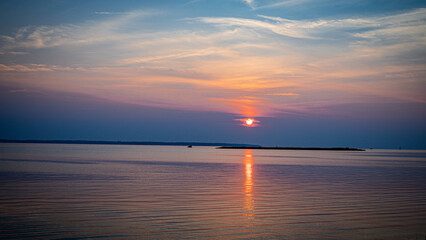 Radiant colorful sunset in North Carolina 