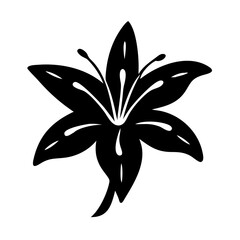 crocosmia flower icon, crocosmia flower line art - simple line art of crocosmia flower, perfect for crocosmia flower logos and icons