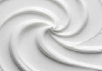 Obraz premium White creamy texture soft swirls isolated white background