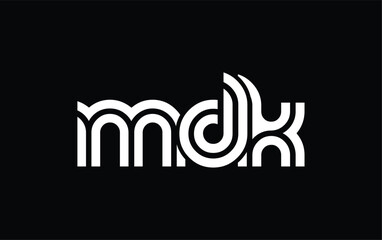 MDK Creative Unique Modern Letter Logo Design. Stylized logo featuring a unique letter design, presenting abstract minimalist aesthetics and modern appeal. © Mahamud