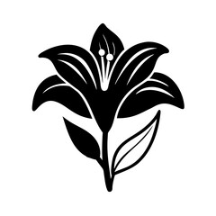 hosta flower icon, hosta flower line art - simple line art of hosta flower, perfect for hosta flower logos and icons