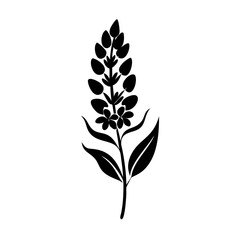 lupine flower icon, lupine flower line art - simple line art of lupine flower, perfect for lupine flower logos and icons