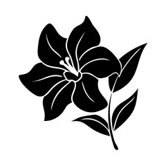 mandevilla flower icon, mandevilla flower line art - simple line art of mandevilla flower, perfect for mandevilla flower logos and icons