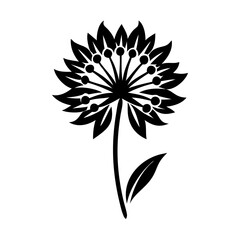 allium flower icon, allium flower line art - simple line art of allium flower, perfect for allium flower logos and icons
