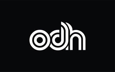 ODH Creative Unique Modern Letter Logo Design. Stylized logo featuring a unique letter design, presenting abstract minimalist aesthetics and modern appeal. © Mahamud