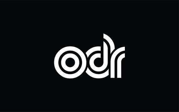 ODR Creative Unique Modern Letter Logo Design. Stylized logo featuring a unique letter design, presenting abstract minimalist aesthetics and modern appeal.