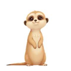Adorable Meerkat Cartoon Illustration