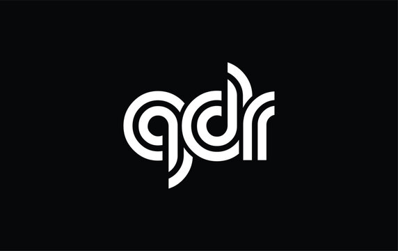 QDR Creative Unique Modern Letter Logo Design. Stylized logo featuring a unique letter design, presenting abstract minimalist aesthetics and modern appeal.