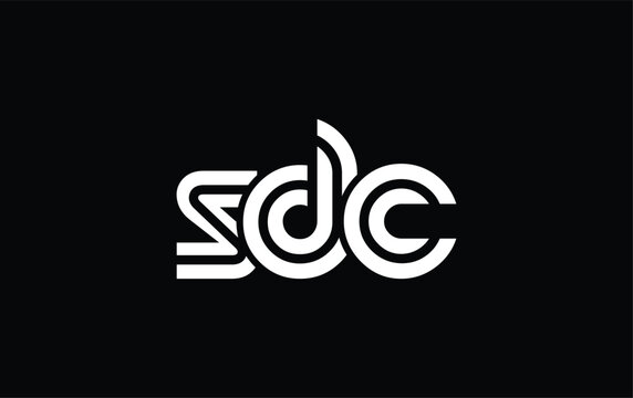 SDC Creative Unique Modern Letter Logo Design. Stylized logo featuring a unique letter design, presenting abstract minimalist aesthetics and modern appeal.