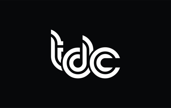 TDC Creative Unique Modern Letter Logo Design. Stylized logo featuring a unique letter design, presenting abstract minimalist aesthetics and modern appeal.