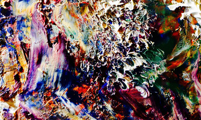 Abstract art background . Hand painting artwork on canvas .