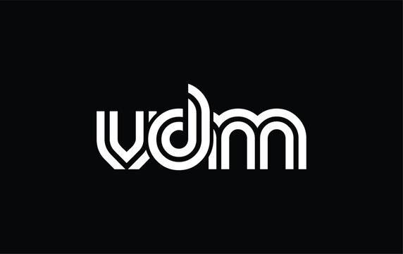 VDM Creative Unique Modern Letter Logo Design. Stylized logo featuring a unique letter design, presenting abstract minimalist aesthetics and modern appeal.