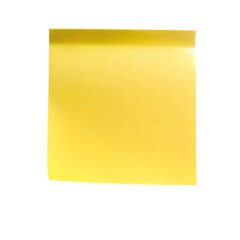 yellow sticky note isolated