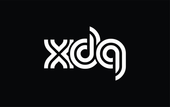 XDQ Creative Unique Modern Letter Logo Design. Stylized logo featuring a unique letter design, presenting abstract minimalist aesthetics and modern appeal.