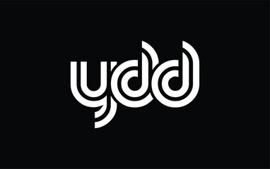 Obraz premium YDD Creative Unique Modern Letter Logo Design. Stylized logo featuring a unique letter design, presenting abstract minimalist aesthetics and modern appeal.