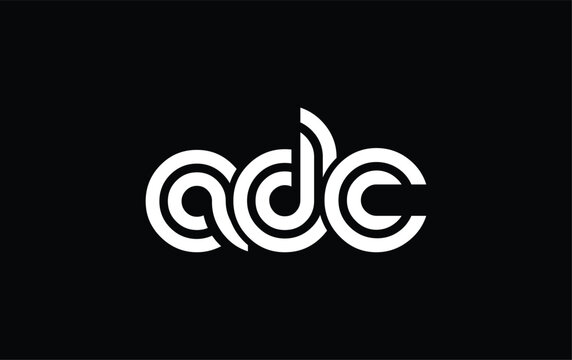 ADC Creative Unique Modern Letter Logo Design. Stylized logo featuring a unique letter design, presenting abstract minimalist aesthetics and modern appeal.
