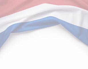 Netherlands flag draped fabric texture in red, white, and blue