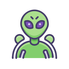  Futuristic Alien Character Icon