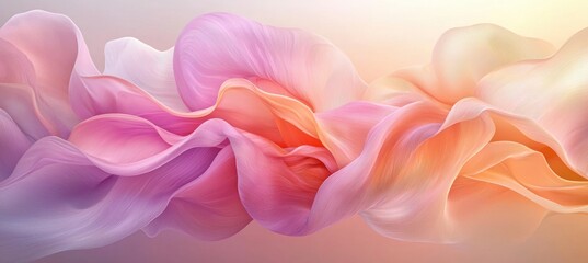 Soft pastel waves flowing across serene digital dune landscape