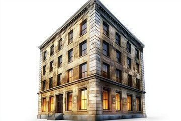 Fototapeta premium old building on white