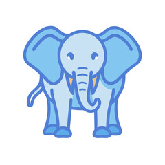  Colorful Elephant Icon for Education