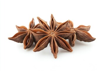 Close-up of Several Star Anise Pods for Culinary Use