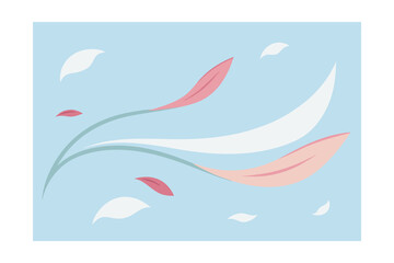 Obraz premium flat with earrings spring flowers and ribbon