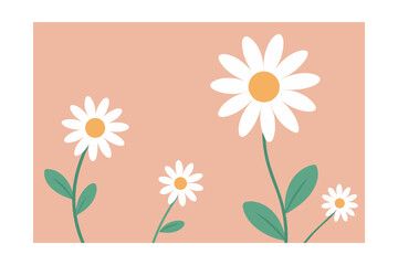 Naklejka premium flat with earrings spring flowers and ribbon