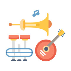  Colorful Musical Instruments Icon for Shows