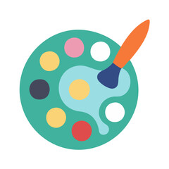  Colorful Paint Palette Icon for Art Projects