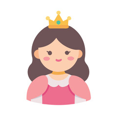 Fototapeta premium Charming Princess Icon for Fantasy