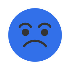 Fototapeta premium Frowning Face Icon for Expressions