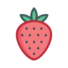 Obraz premium Playful Strawberry Icon for Kids' Designs