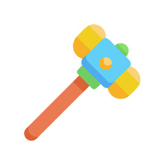  Colorful Toy Hammer Icon for Creative Activities