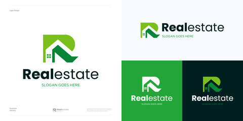 Modern letter R home logo icon design vector, Initial R house symbol for real estate, architecture, property, agency, building construction, residential, interior furniture sign and brand identity.