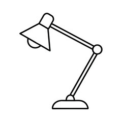 study lamp isolated on white background