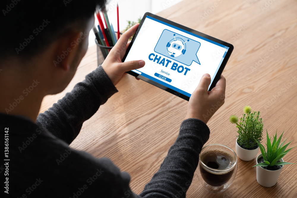 Poster chatbot software application for modish online business that automatically reply to customer questio