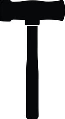 Hammer Silhouette Black Vector – Elegant and Stylish Design