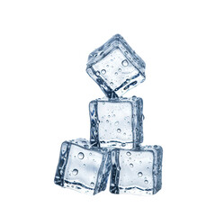 Melting Ice Cube Tower with Water Droplets.