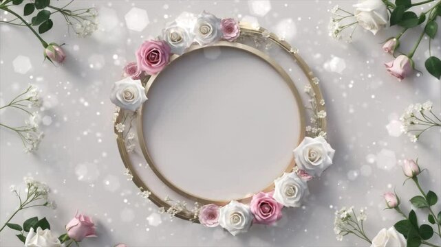 wedding rings and roses