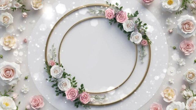 wedding rings and roses