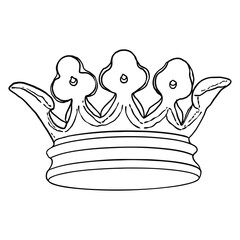 Crown from over the baby Jesus Christ, Son of God. Christian art, symbolic representation of Jesus' divine nature as the King of Kings. Crown represents Jesus' sovereignty and ruler of the universe.