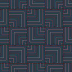 Outline Geometric Premium Seamless Pattern Vector Red Black Abstract Background. Fashioned Fancy Elegant Classic Motif Linear Structure Tileable Luxurious Wallpaper. Line Art Graphic Illustration