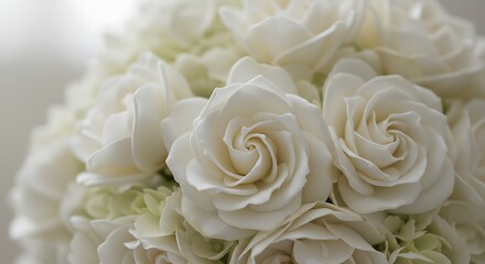 Obraz premium Close-up Photography of a Delicate White Gardenia Bouquet AI Generated