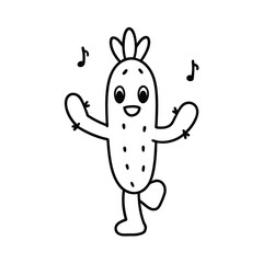 A funny green cartoon frog and happy bug insect vector illustration