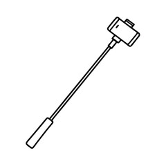 Hammer and black screwdriver isolated on white background with tools and equipment for construction and repair