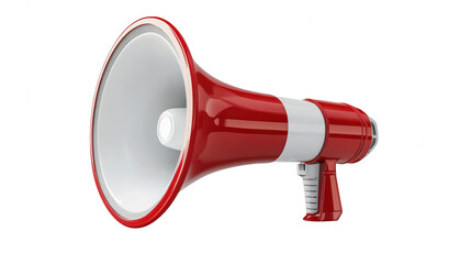 Classic red and white megaphone image photography studio environment visual concept