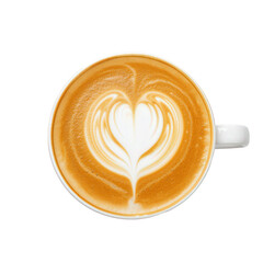 Latte with Heart-Shaped Foam Art.