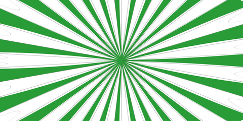Abstract background with Classic vintage sun rays pattern. green swirling pattern background with Vortex Ray stripes Funky ray elements, circle motifs, reminiscent of circus themes © ATIA